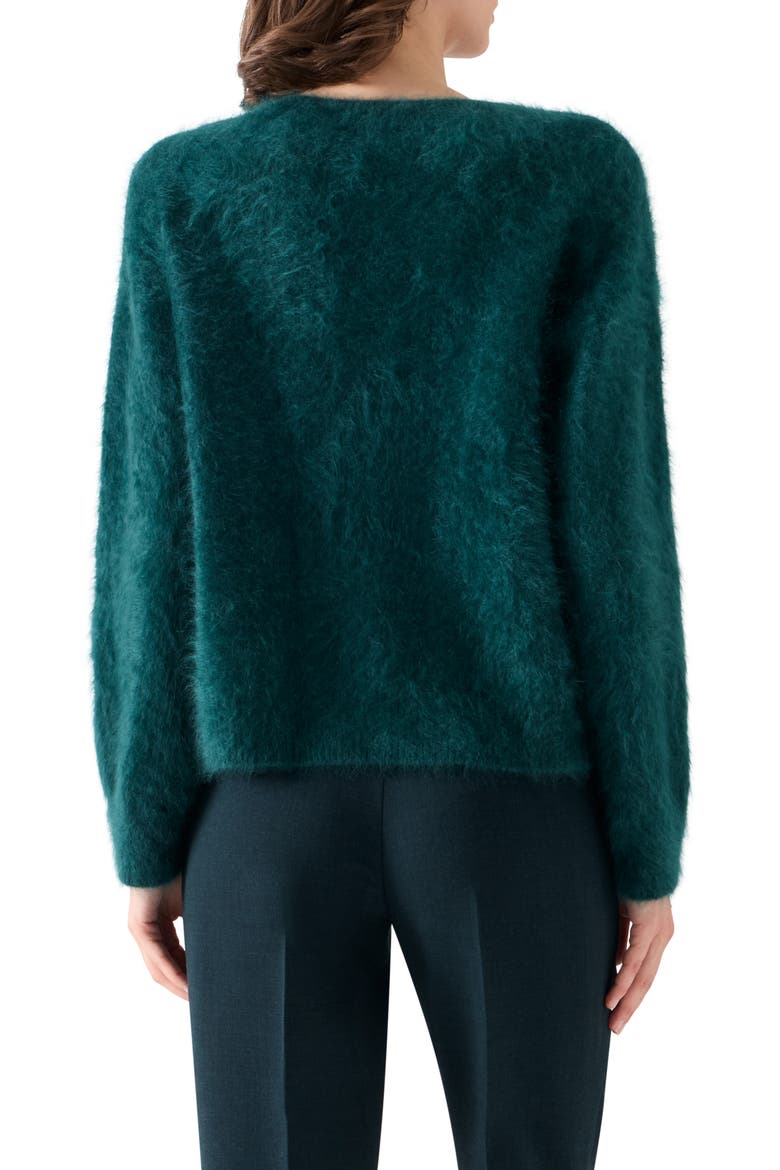 Cloud Brushed Cashmere Sweater, Alternate, color, FOREST GREEN