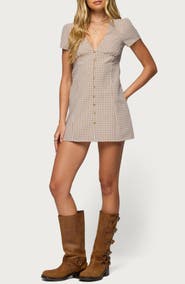 EDIKTED Arli Gingham Romper