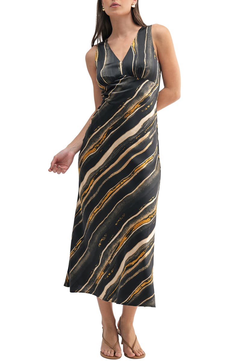 Mila Mae Abstract Floral Maxi Dress, Main, color, 