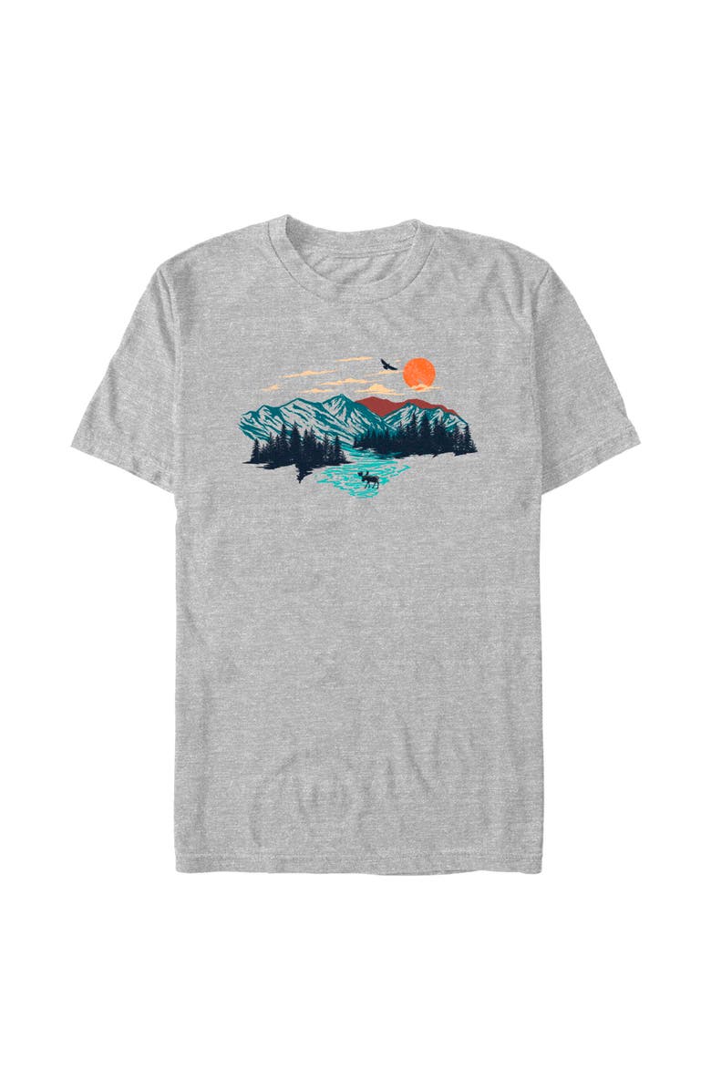 Lost Gods Men's Lost Gods Idyllic Outdoor Scene Graphic T-Shirt, Main, color, Athletic Heather