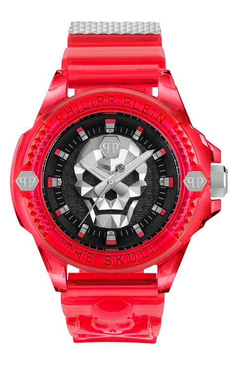 The Skull Plastic Strap Watch, 44mm