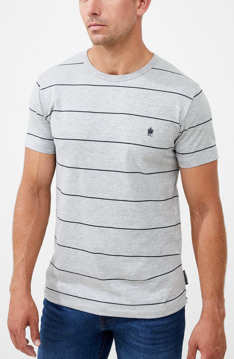French Connection Thin Stripe Cotton Crewneck T-Shirt, Alternate, color, 