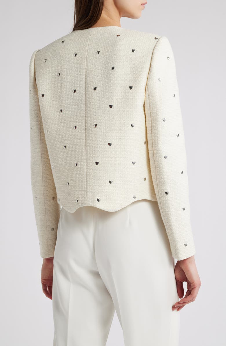 Elie Tahari The Celia Heart Tweed Jacket, Alternate, color, 