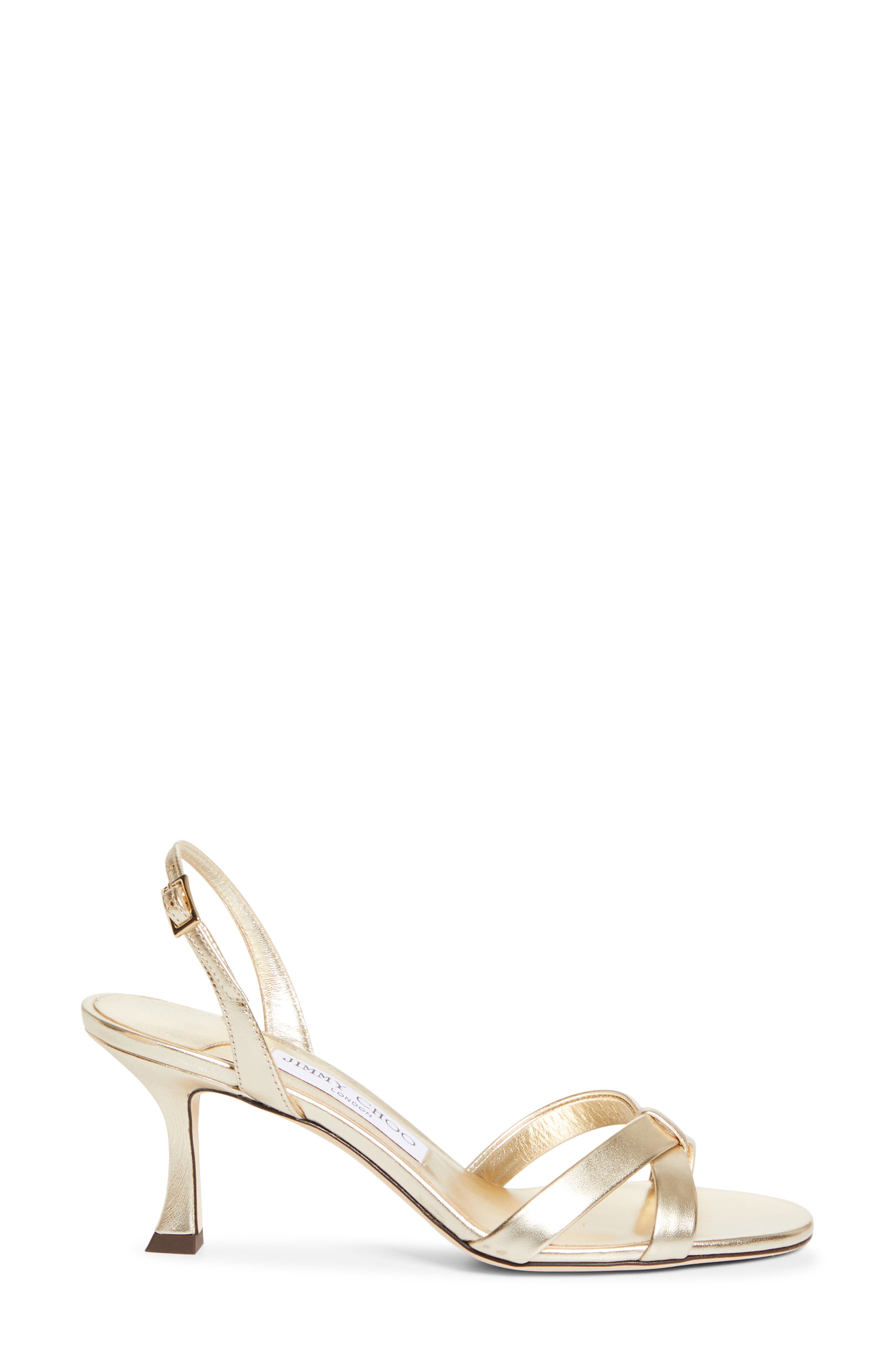 Jimmy Choo Elsy Metallic Slingback Sandal, Alternate, color, Light Soft Gold