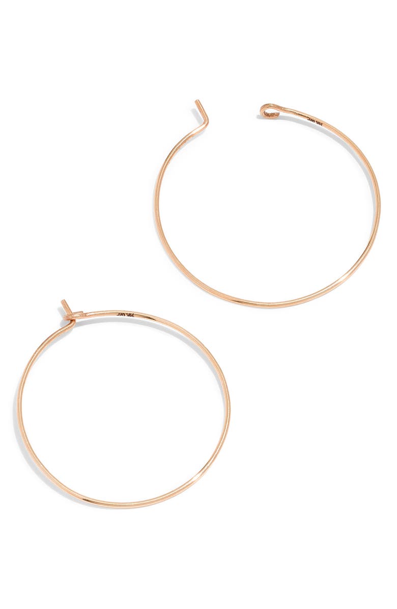 Madewell Gold-Filled Hoop Earrings, Main, color,