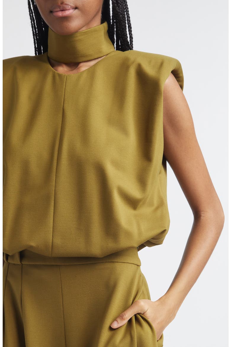 Nadina Cutout Detail Dress, Alternate, color, OLIVE GREEN