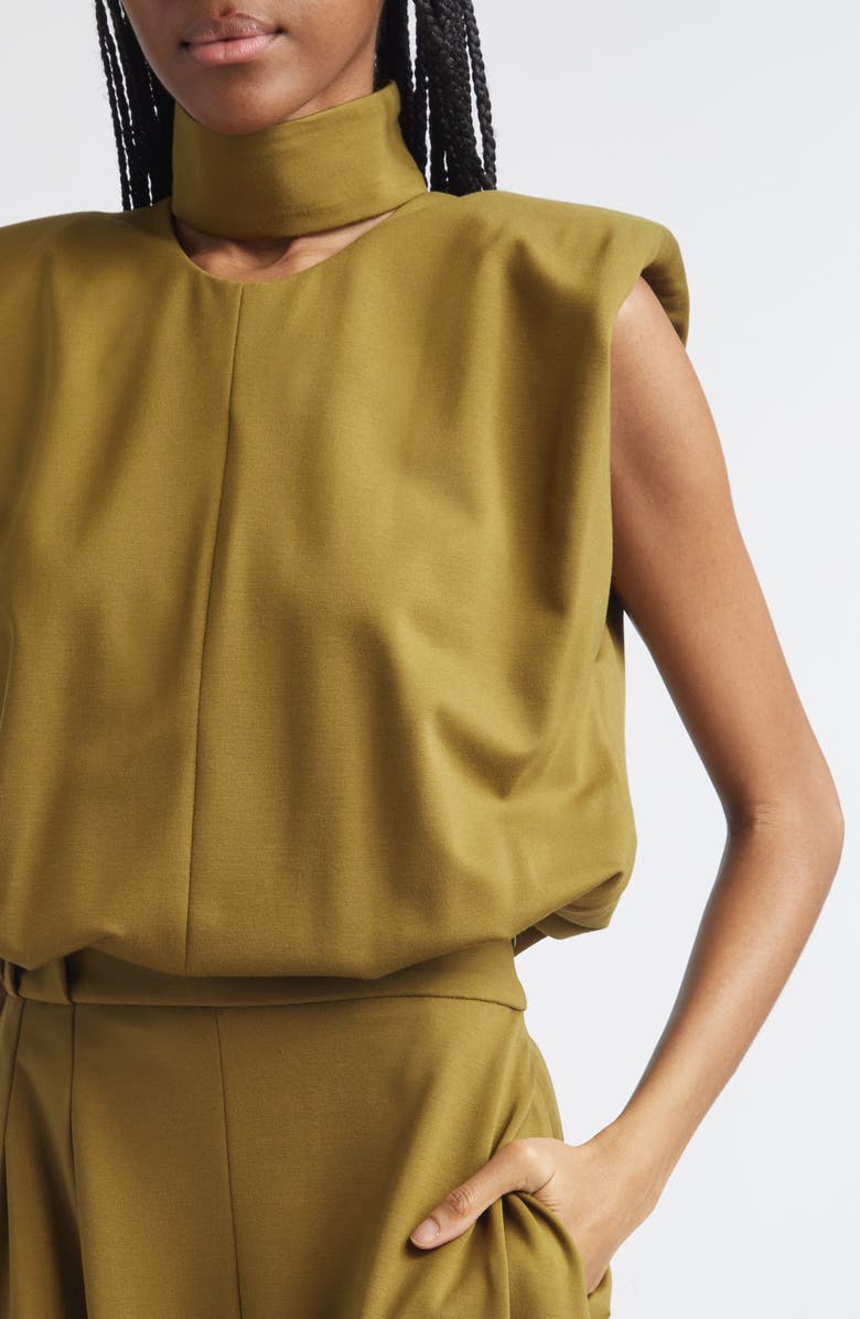 ISRAELLA KOBLA Nadina Cutout Detail Dress, Alternate, color, Olive Green