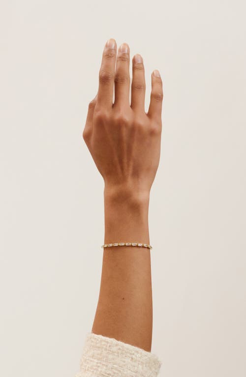 Ted Baker Isela Cubic Zirconia Baguette Bracelet In Gold Tone/clear Crystal