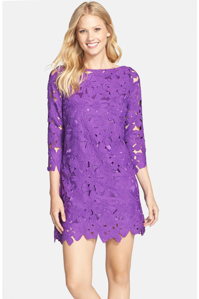 Belza Floral Lace Shift Dress (Nordstrom Exclusive), Main, color, AMARANTH PURPLE