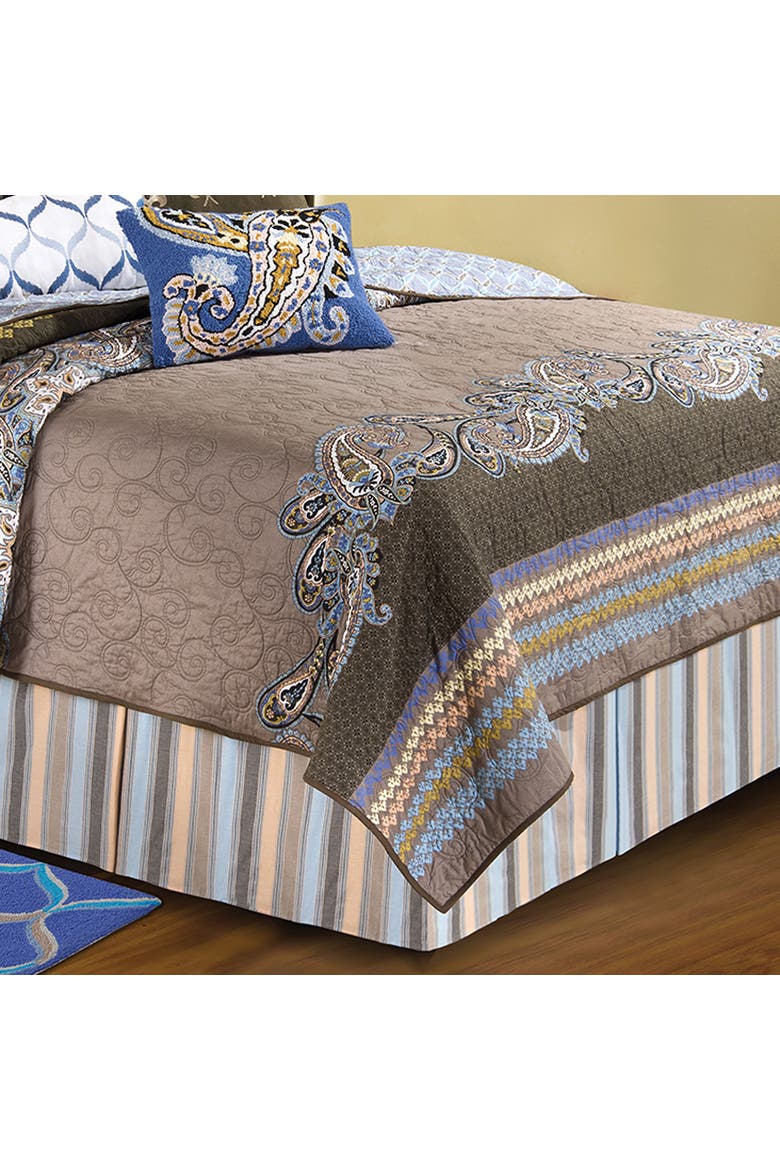 Nadia Bed Skirt, Alternate, color, Brown
