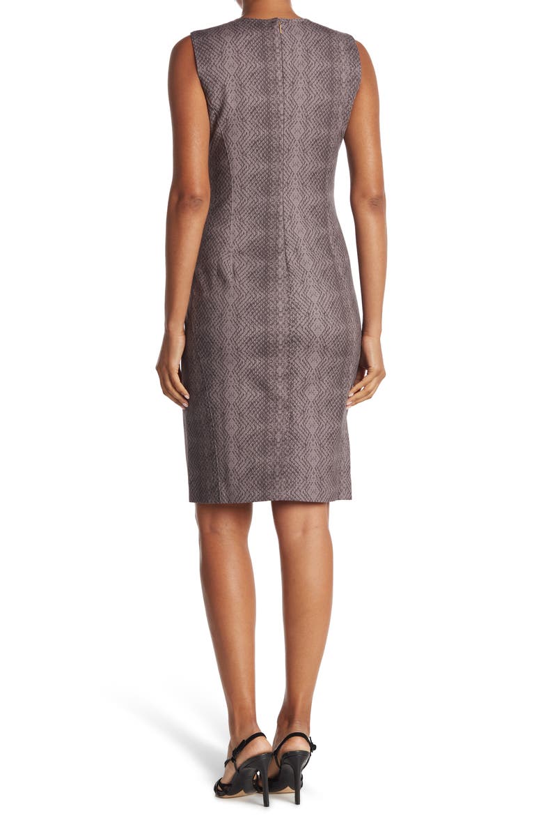 Donna Karan New York DONNA KARAN Snake Print Zip Pocket Sheath Dress, Alternate, color, 