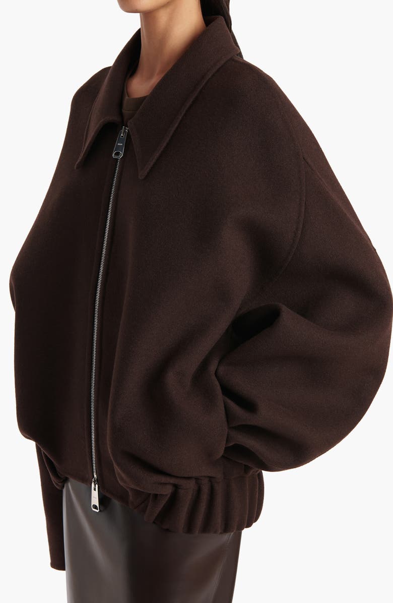 Khaite Odin Wool Bomber Jacket, Alternate, color, Dark Brown