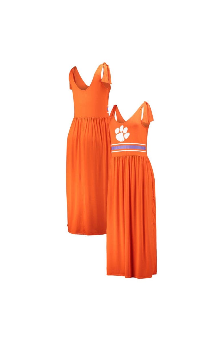 G-III 4HER BY CARL BANKS Women's G-III 4Her by Carl Banks Orange Clemson Tigers Game Over Scoop Neck Maxi Dress, Main, color,