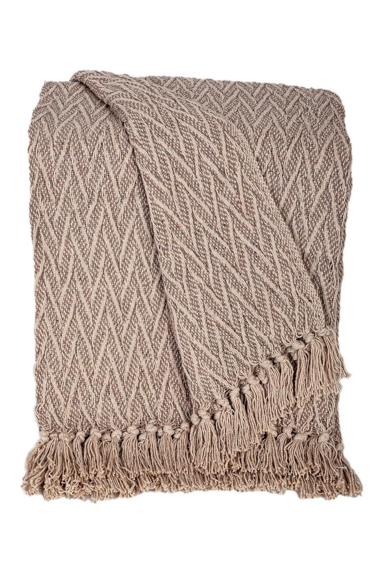 Fringe Throw Blanket, Main, color, BEIGE