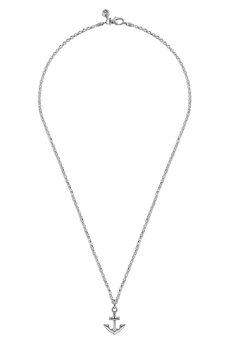 Modern Relics Anchor Pendant Necklace, Alternate, color, STERLING SILVER