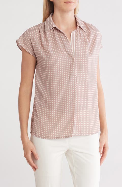 Short Sleeve Popover Blouse
