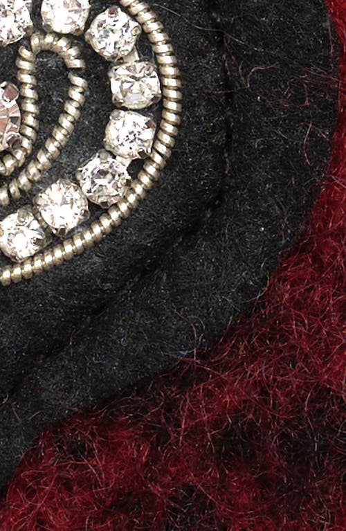 Lauren Ralplh Lauren Brushed Lofty Scarf With Crystal Patch In Red