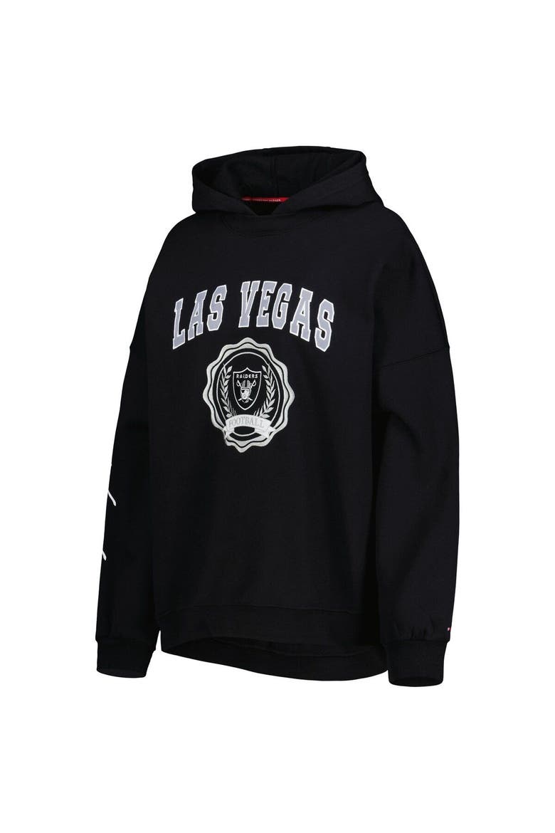 Women's Tommy Hilfiger Black Las Vegas Raiders Becca Drop Shoulder Pullover Hoodie, Alternate, color, Black