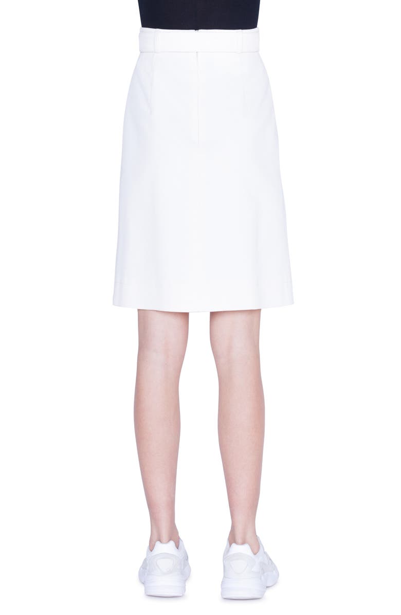 Akris punto Belted A-Line Gabardine Skirt, Alternate, color,
