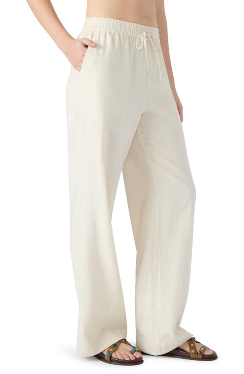 STEVE MADDEN STEVE MADDEN VENETIA LINEN BLEND DRAWSTRING PANTS