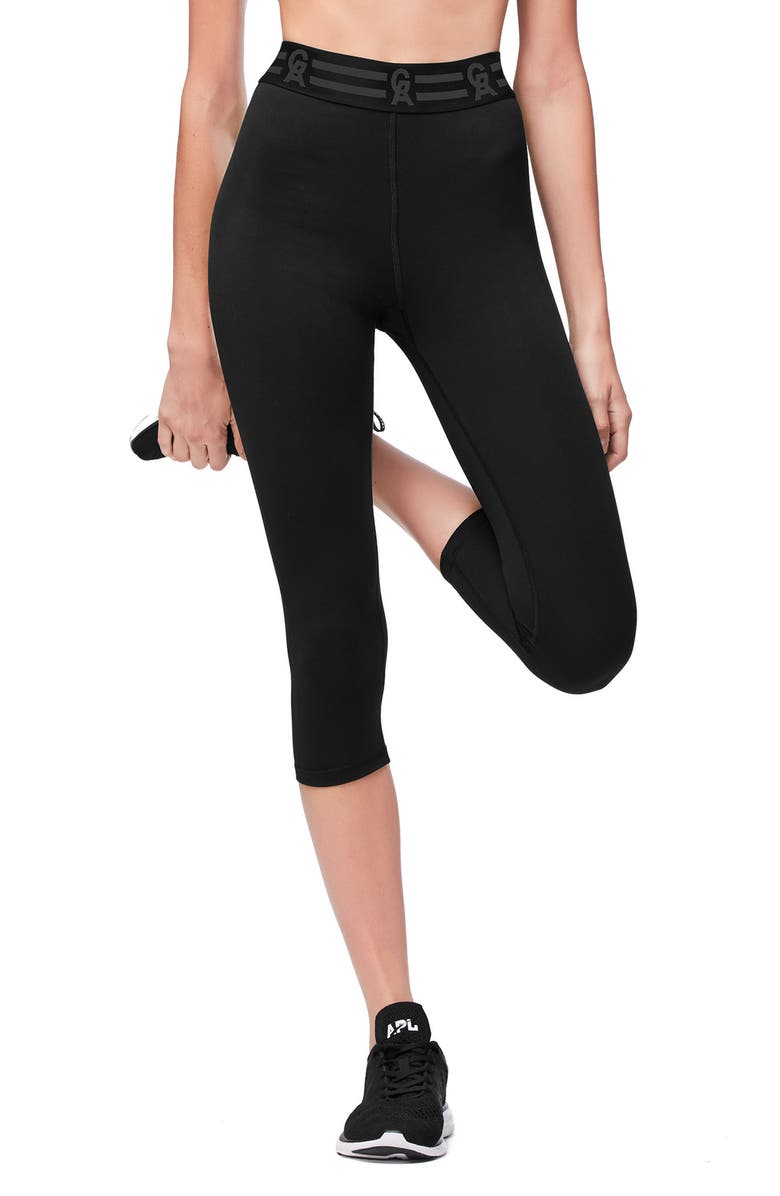 Good American Icon Crop Leggings, Main, color, Black001