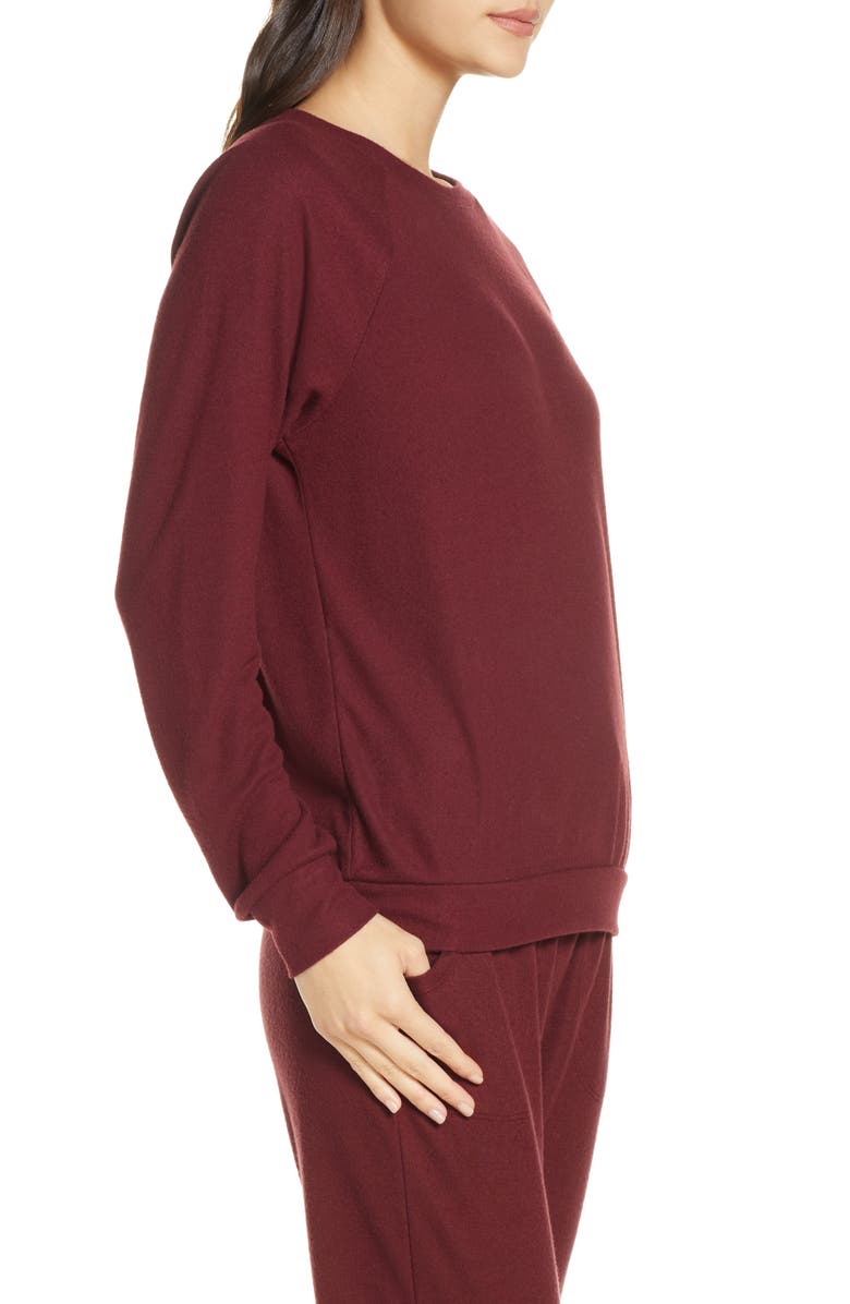 Eberjey Mina The Ringer Sweatshirt, Alternate, color, 