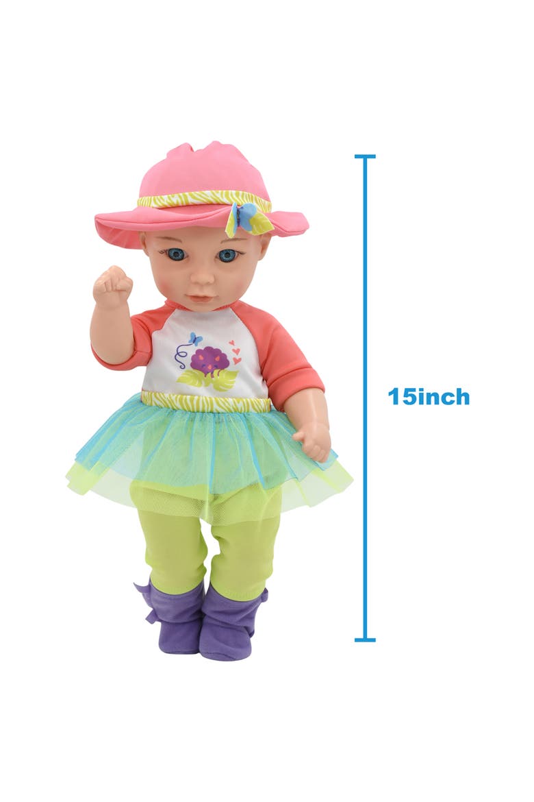 Hop On Baby & Plush Dino 15", Alternate, color, Multicolored
