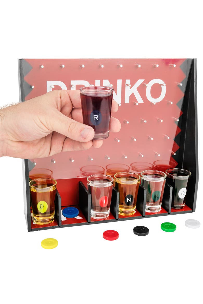DRINKO, Shot Glass Drinking Party Game, Adult Game Night, Alternate, color, Multicolored