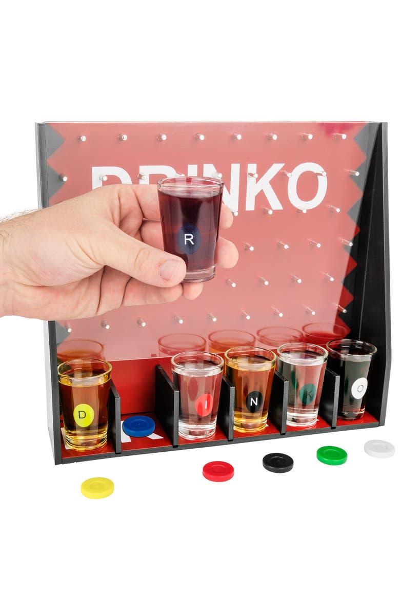 Fairly Odd Novelties DRINKO, Shot Glass Drinking Party Game, Adult Game Night, Alternate, color, Multicolored