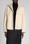 Moncler Wool Blend Bouclé Shirt Jacket