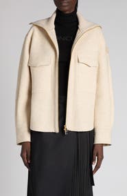 Moncler Wool Blend Bouclé Shirt Jacket