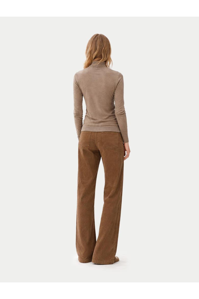 Cashmere Silk Turtleneck Sweater, Alternate, color, taupe
