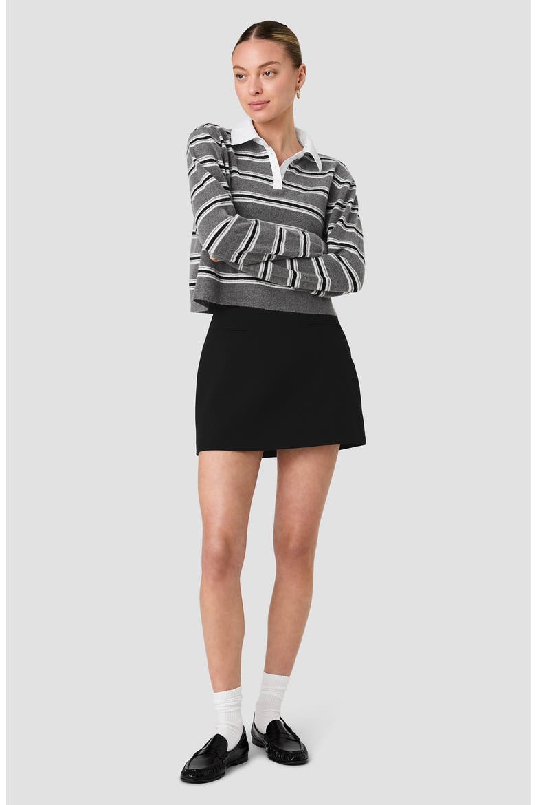 Yulia Stripe Polo Sweater, Alternate, color, CAMPUS STRIPE