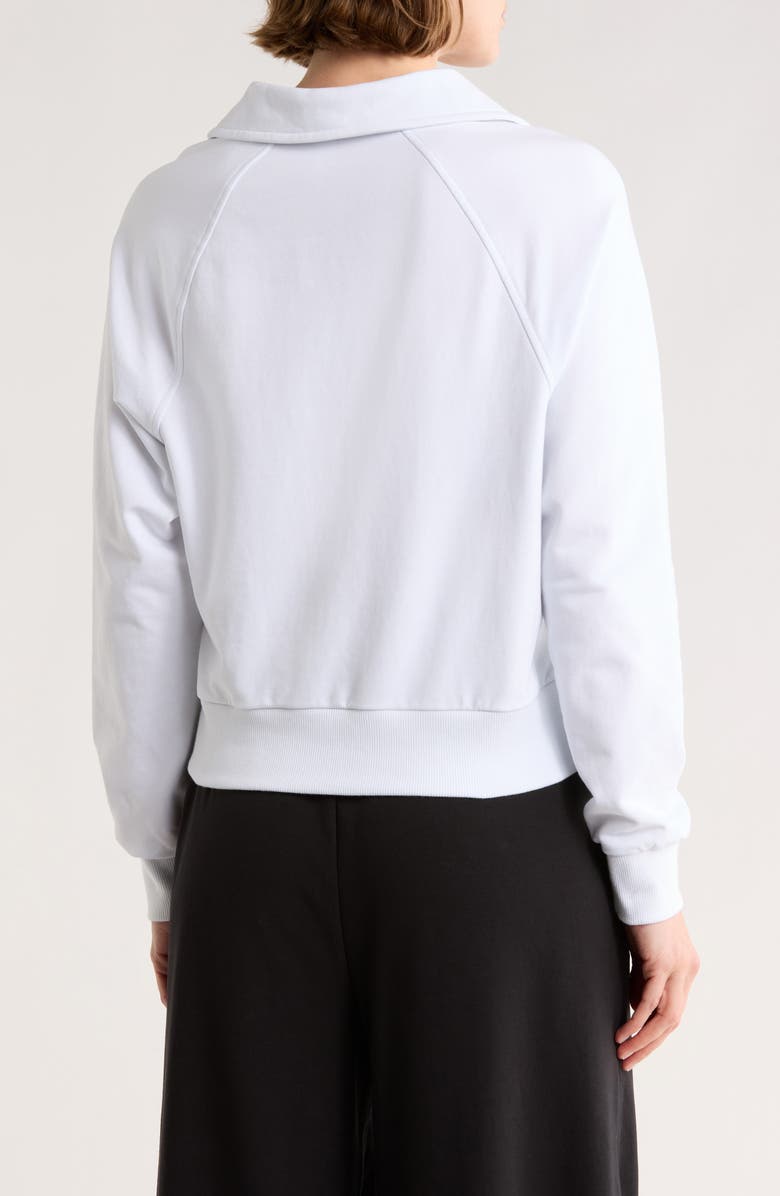 Z by Zella Relay French Terry Polo Sweatshirt, Alternate, color, White