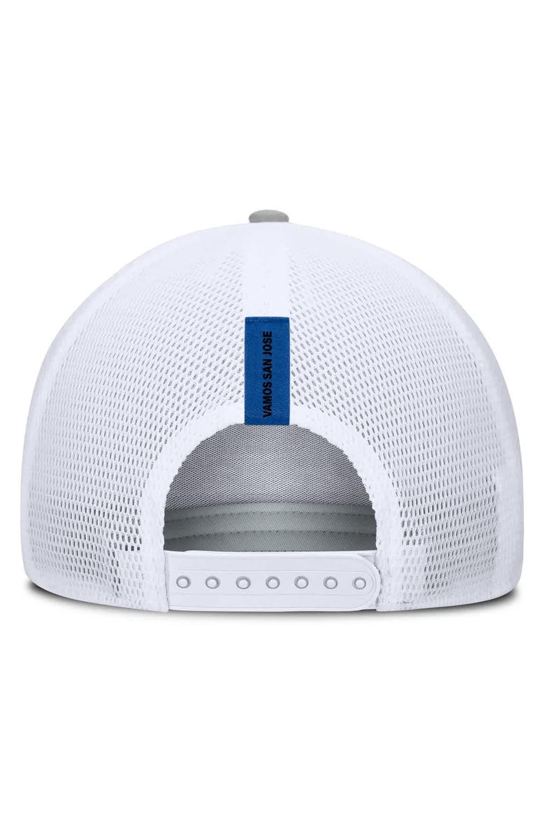 FANATICS Men's Fanatics Heather Gray San Jose Earthquakes Low Block Trucker Adjustable Hat, Alternate, color, 