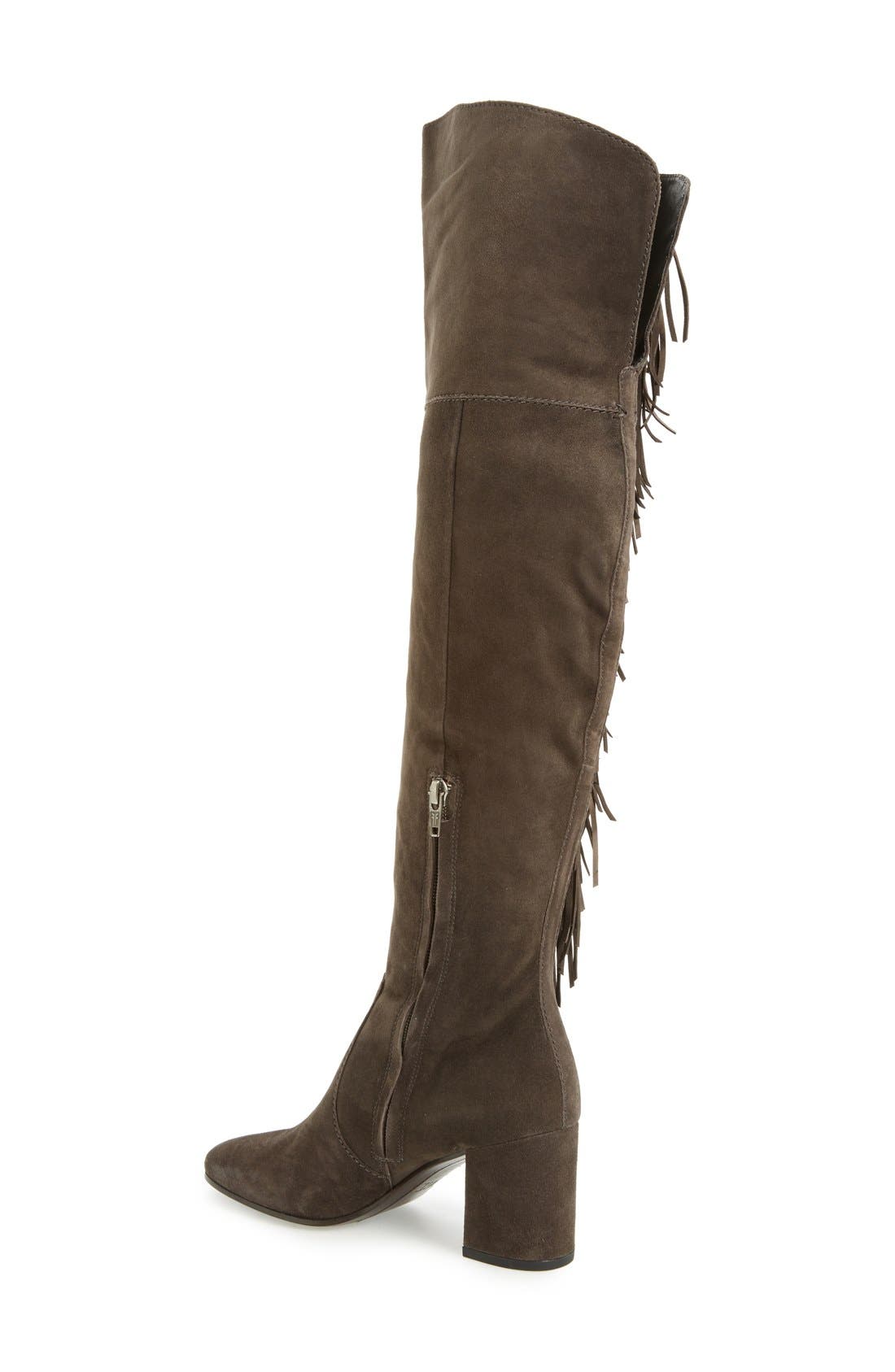 Frye 'Jodi' Fringe Over the Knee Boot, Alternate, color, 