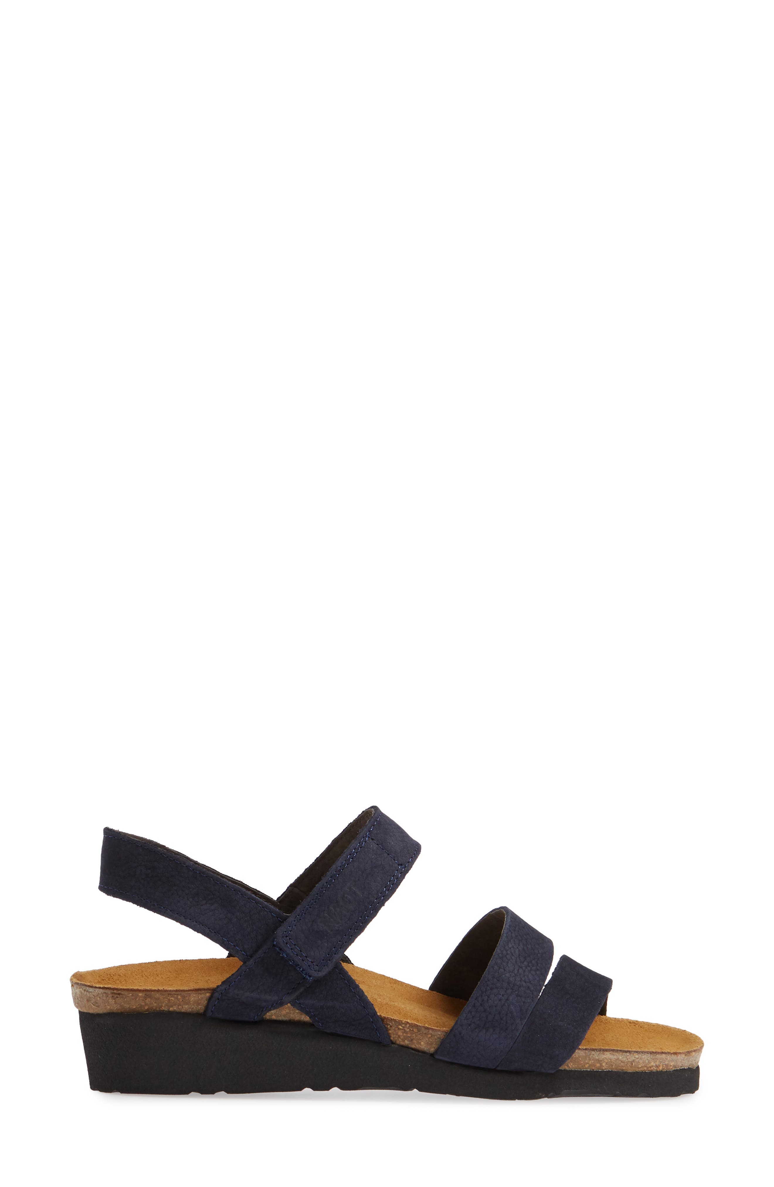 'Kayla' Sandal, Alternate, color, NAVY NUBUCK LEATHER