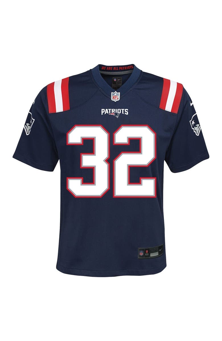 Nike Youth Nike TreVeyon Henderson Navy New England Patriots Team Game Jersey, Alternate, color, Navy