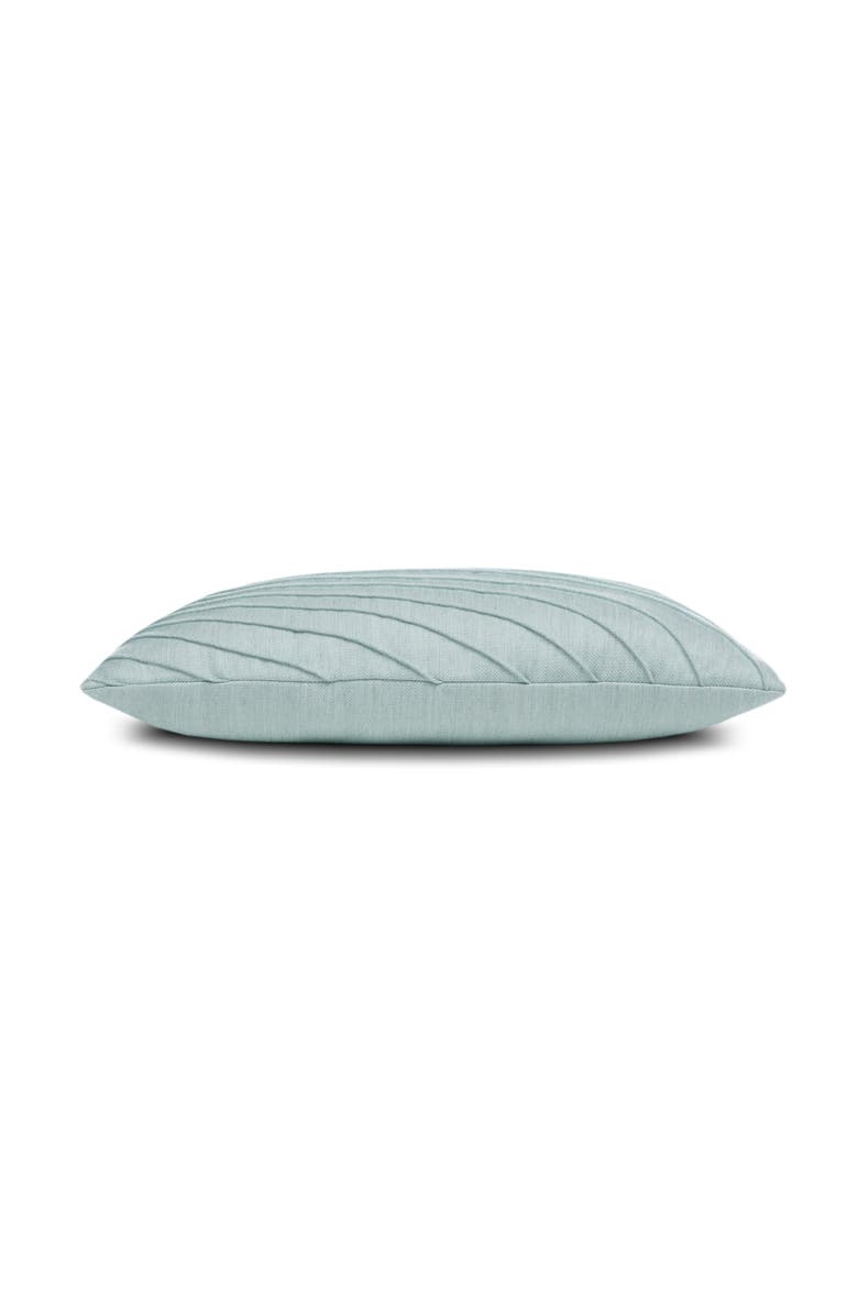 Elaine Smith Tidal Glacier Hand pleated Indoor & Outdoor Woven Accent Pillow, Alternate, color, Glacier