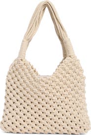 BCBG Woven Shoulder Bag with Removable Pouch