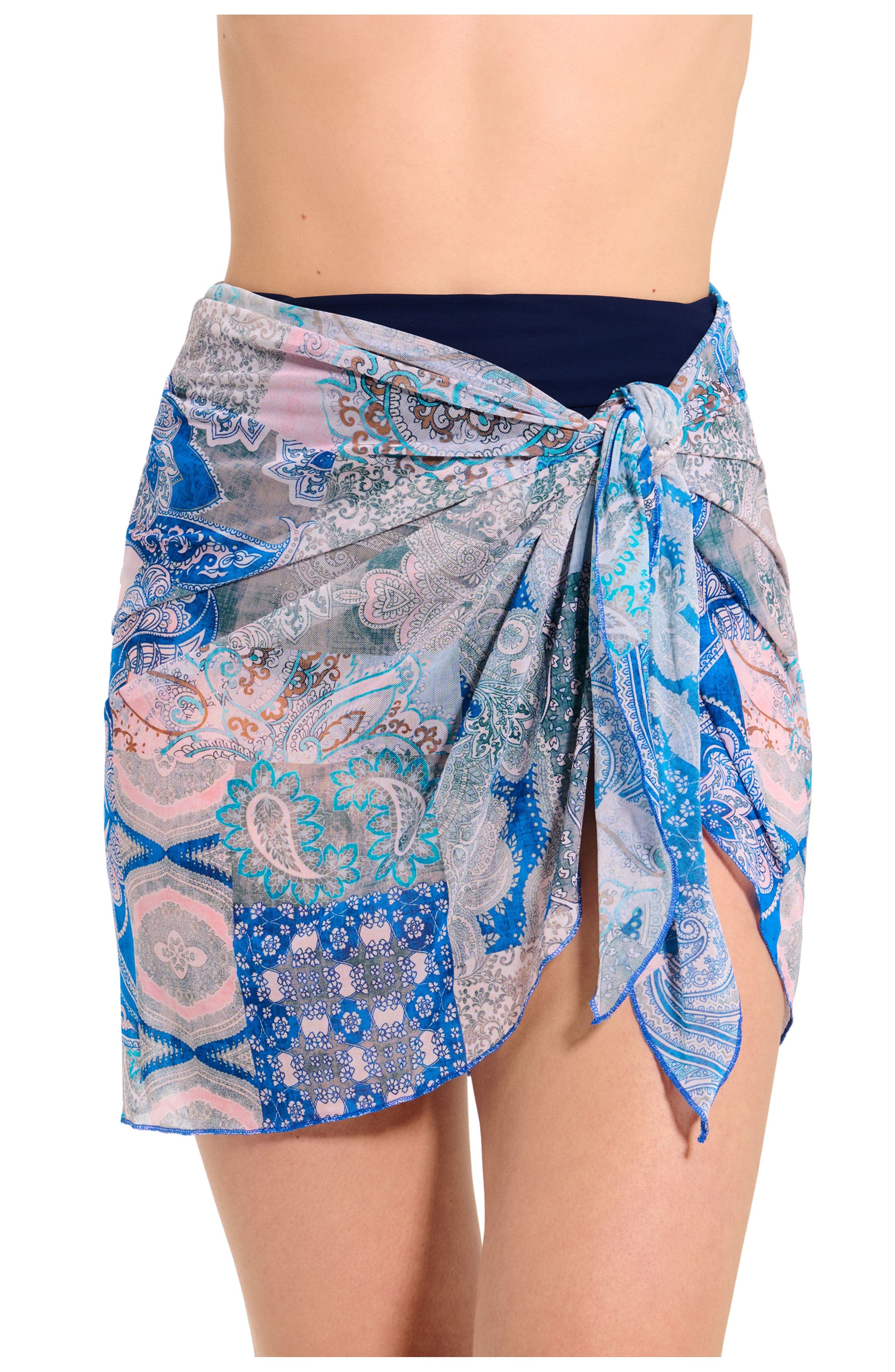 Mesh Sarong Wrap Skirt - image 5