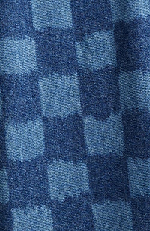 Marimekko Maridenim Vaihe Jäkälä Denim Button-up Shirt In Mid Indigo