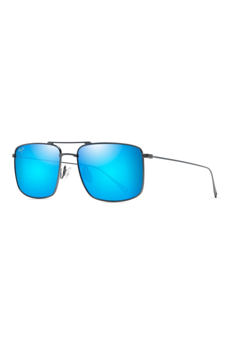 Aeko 55mm PolarizedPlus2® Aviator Sunglasses, Alternate, color, DOVE GREY