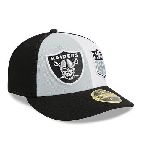 Men's New Era  Gray/Black Las Vegas Raiders 2023 Sideline Low Profile 59FIFTY Fitted Hat