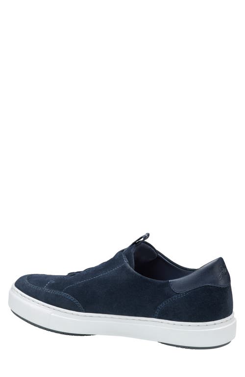 Johnston & Murphy Anson Lace To Toe Sneaker In Navy English Suede