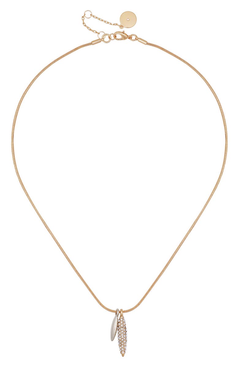 Vince Camuto Two-Tone Pendant Necklace, Main, color, Two Tone