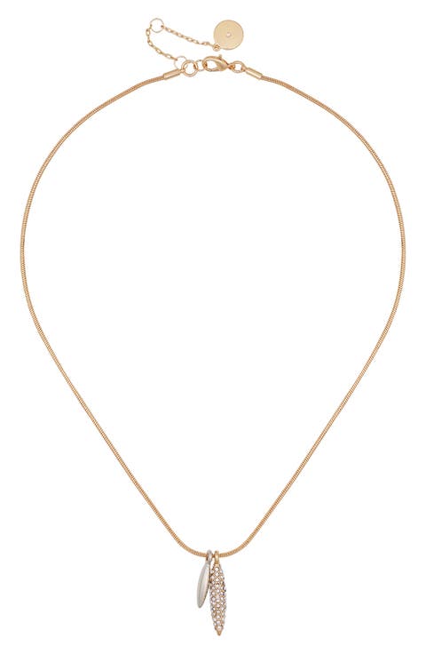 Two-Tone Pendant Necklace