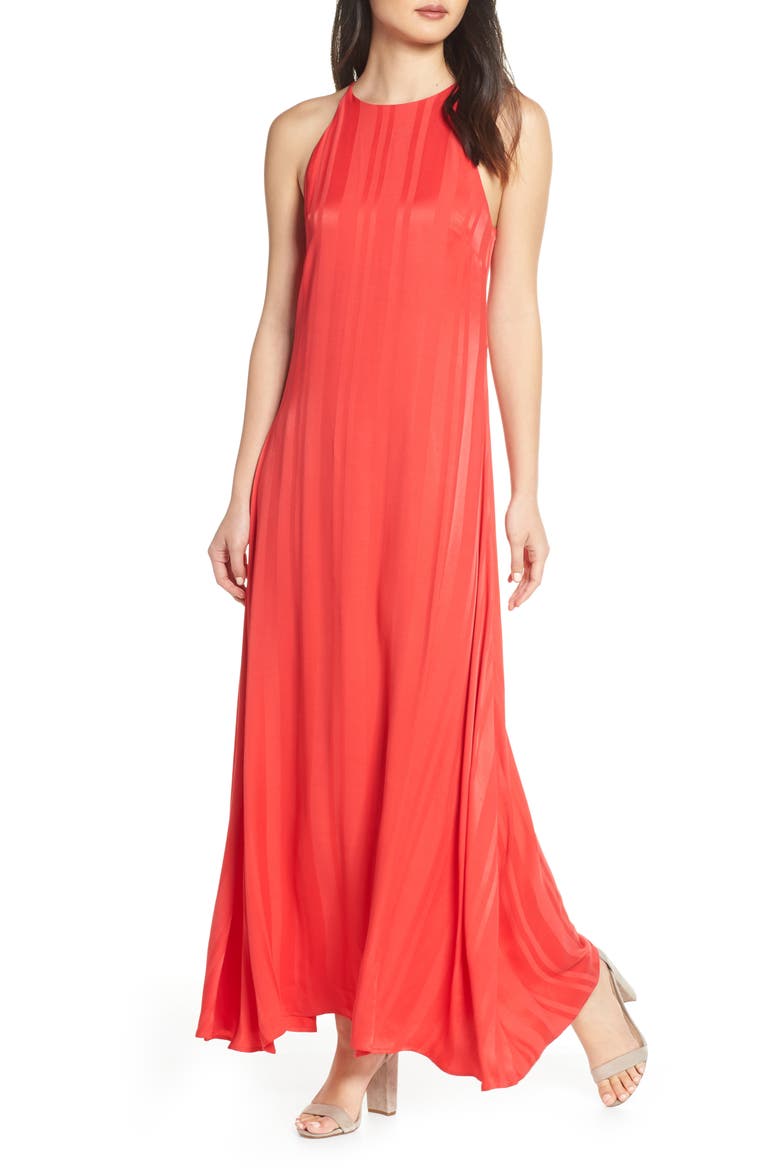 Paola Halter Maxi Dress, Main, color, RED