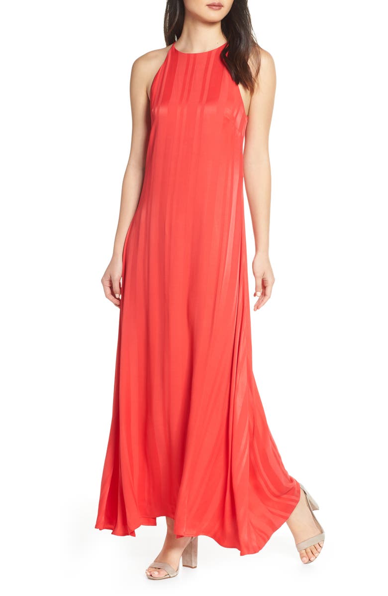 NSR Paola Halter Maxi Dress, Main, color, 