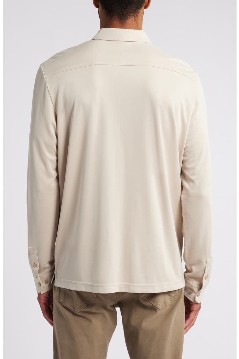 Vintage Wash Knit Button-Up Shirt, Alternate, color, TAN